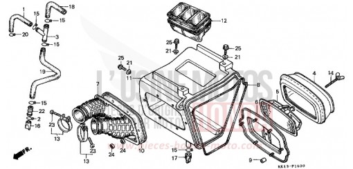 FILTRE A AIR (XR250RE/RF) XR250RF de 1985
